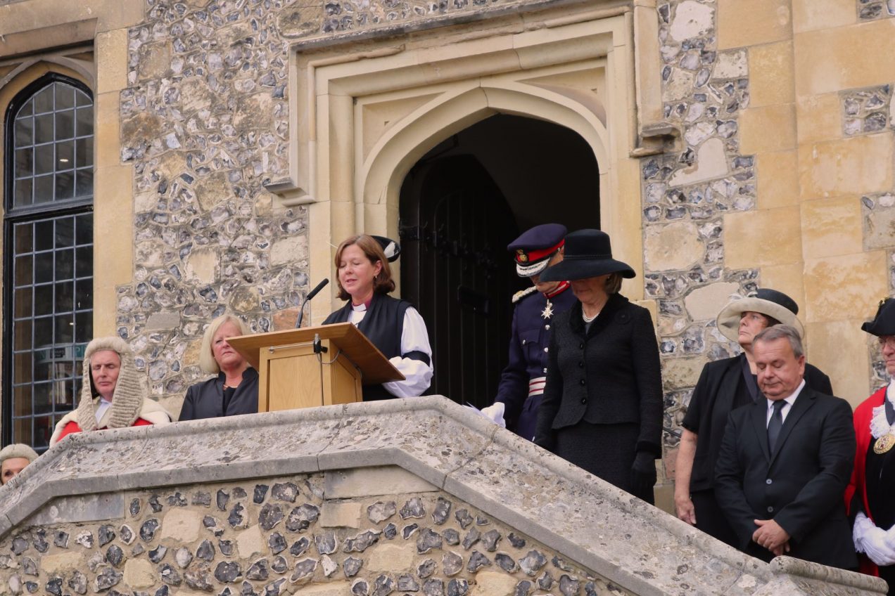 Images from Hampshire’s Proclamation reading to announce the start of the reign of King Charles III