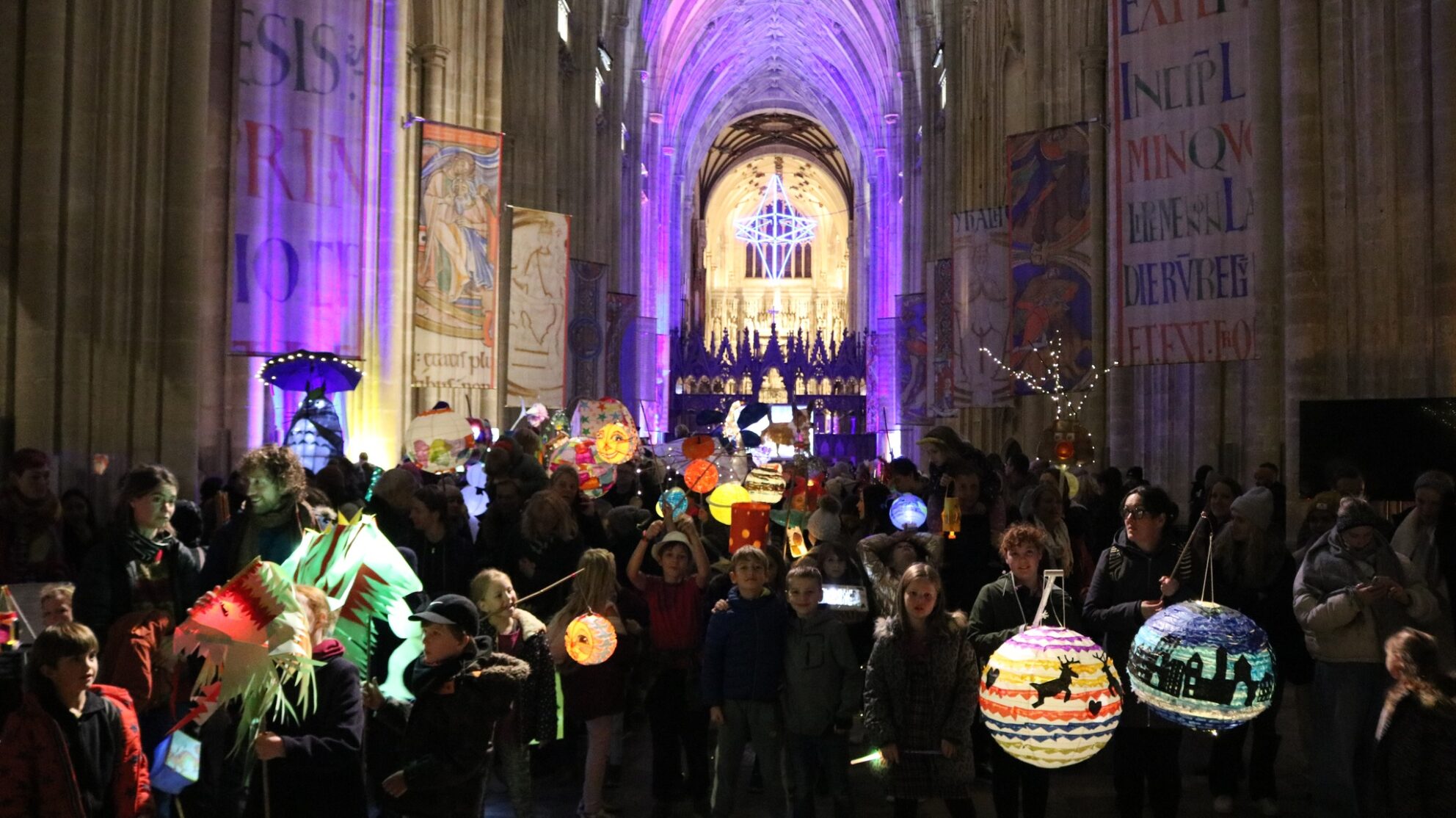 Stunning images from the Lantern Parade at Winchester Cathedral