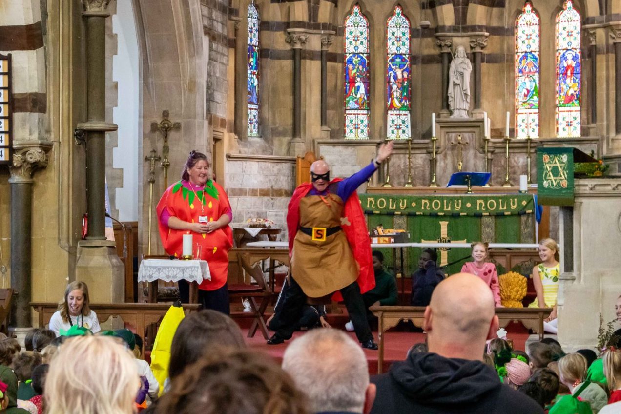 Bishop Geoff Shares the Harvest Message as a Super Spud