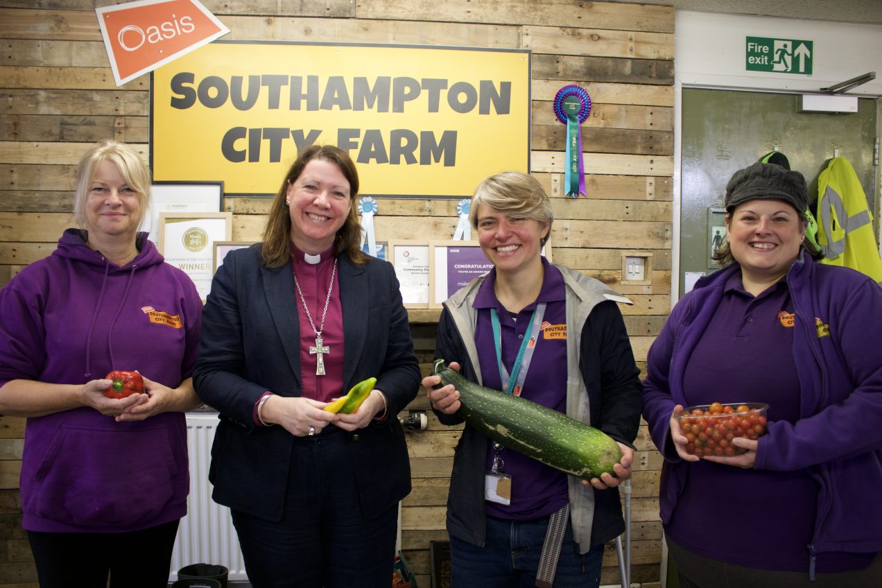 Bishop Rhiannon Visits Southampton City Farm to Support and Pray for its Community Work