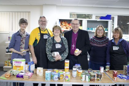 Bishop Philip Champions Winchester Food and Basics Bank in its Mission to Help People in Need