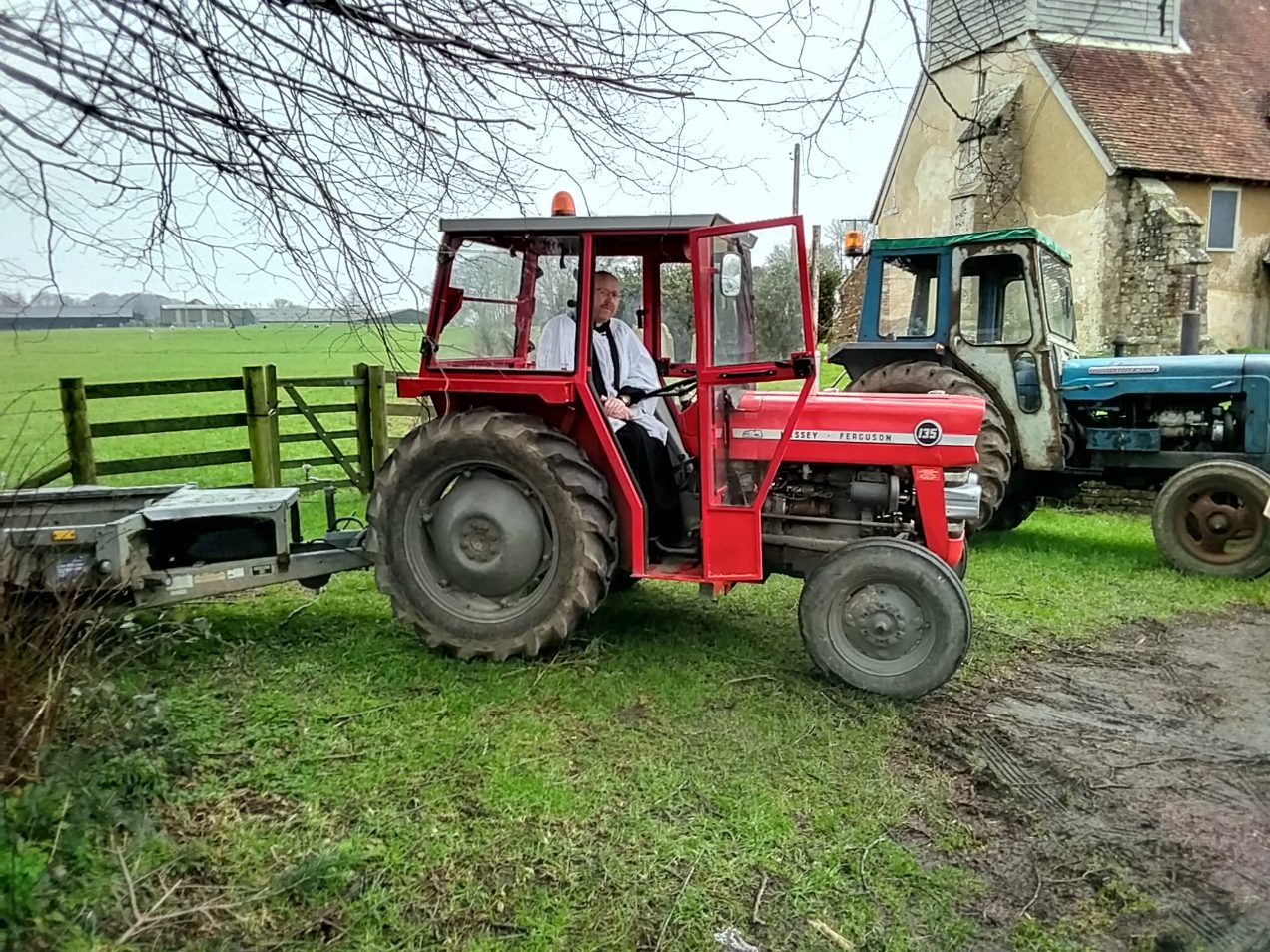 Blessing of the Tractors as Farley Chamberlayne Marks Plough Sunday