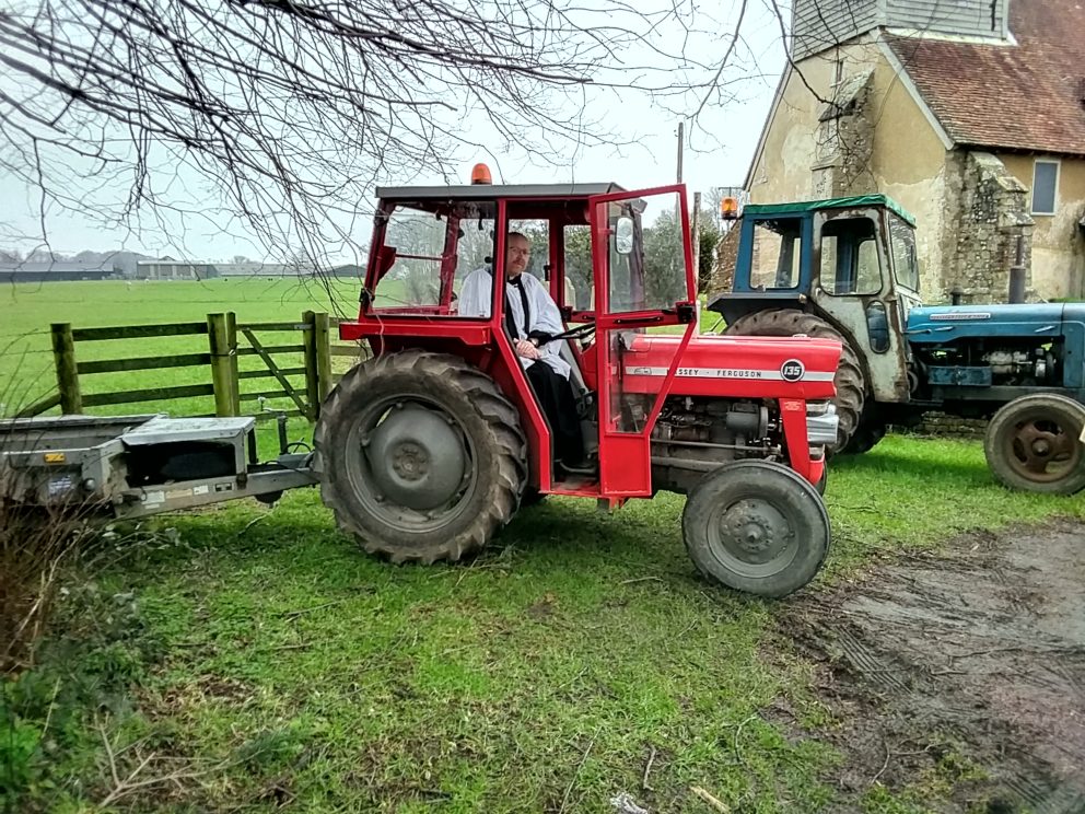 Blessing of the Tractors as Farley Chamberlayne Marks Plough Sunday